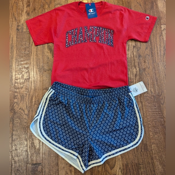 Champion red Crew Neck Short Sleeve star Graphic T-Shirt unisex S - Picture 14 of 14